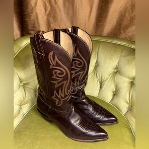 Nocona Men’s 13D Brown Leather Cowboy Western Boots USA Made 8927
